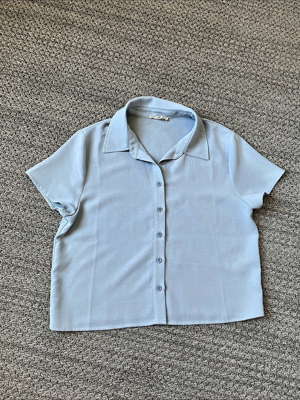 Blue Short Sleeve Button Down Size Small
